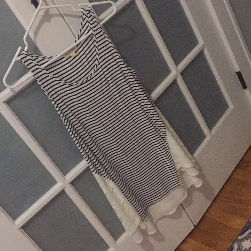 Hem & Thread striped top with Lace Stitch Fix